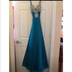 Emerald green long gown